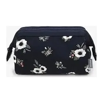 Kosmetická taška Cestovní kosmetická taška dívčí | Toaletní organizér - Černá květina