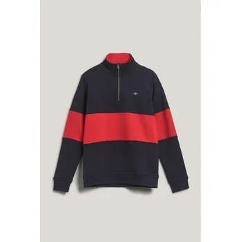 Dívčí mikina MIKINA GANT COLOR BLOCKED SHIELD HALF ZIP EVENING BLUE