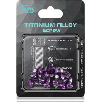 Brzda na kolo Nerezové šrouby pro kotoučové brzdy | cyklistické nářadí 12 ks - FIALOVÁ