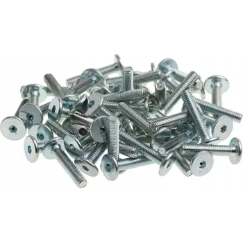 Šroub ŠROUB ŠVÉDSKÝ NÁBYTKOVÝ M6 x 30 mm 50 kusů PLOCHÁ HLAVA