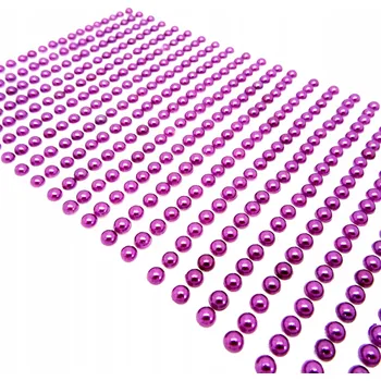 samolepka Samolepky Perličky Perly Pásek 3D Fialová 5mm