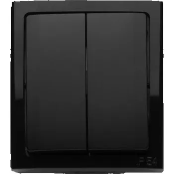 vypínač Dvojitý vypínač Klasik Polmark černý ŁNH-2B.CZ