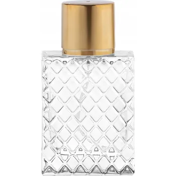 OZDOBNÁ SKLENĚNÁ LAHVIČKA NA PARFÉM S ATOMIZÉR Z HLINÍKU - 50 ML!