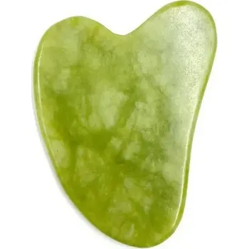 Masážní přístroj Jadeitová masážní deska pro obličej | masážní deska, obličejová masáž - srdce 8x5,8 cm