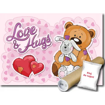 Fototapeta Vliesová fototapeta 312x219 Medvídek s králíčkem + lepidlo