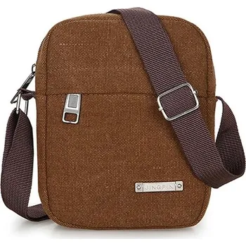 Pánská taška přes rameno | móda pro muže - tmavě hnědá,Rozměry 14 x 5 x 18 cm