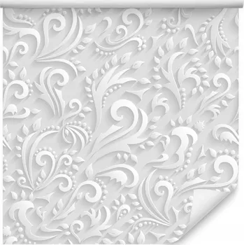 Fototapeta Tapeta do kanceláře Bílé květy Viktoriánský styl 3D