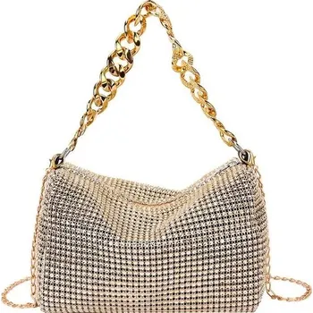 Kabelka Dámská crossbody taška pu materiál | módní kabelka - Zlato