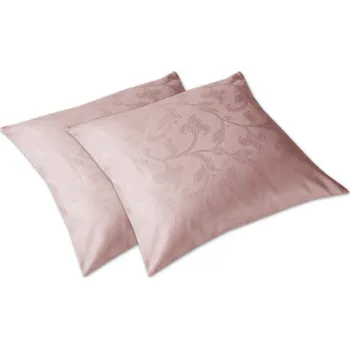 Dekorativní polštářek Damaškový dekorační polštářek 40x40 Rokoko pudrové