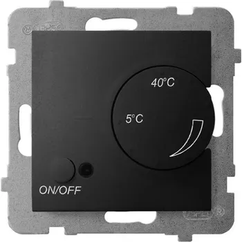 Termostat Otočný stmívač pod omítku Ospel černý RTP-1U/m/33
