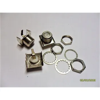 Elektrická zásuvka Anténní zásuvka hermetická Cabletech stříbrná