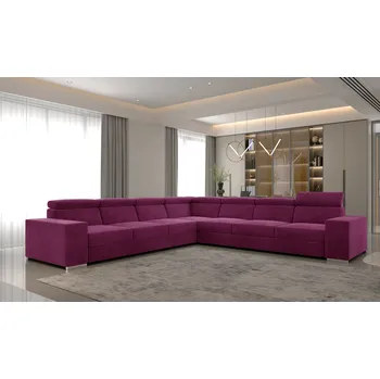 Sedací souprava Rozkládací rohová sedačka BERTA vínová 3-R-3