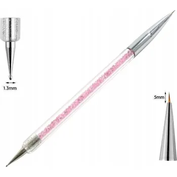Štěteček na zdobení nehtů 2v1 se sondou a zirkony