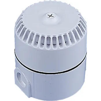 Poplachová siréna Siréna s 2 úrovněmi hlasitosti, 32 tóny a vysokou paticí bílá