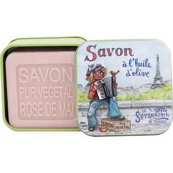 Koupelová kosmetika Marseillské mýdlo La Savonnerie de Nyons MÁJOVÁ RŮŽE BOX Grajek 100g