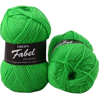 Příze Drops Fabel UNI 118 papouščí zelená