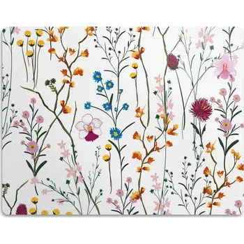 Miska pro psa Podložka pod misky pro pro kočky a psy s motivem divokých květin 90x60cm