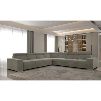 Sedací souprava Rozkládací rohová sedačka BERTA béžová 3-R-3