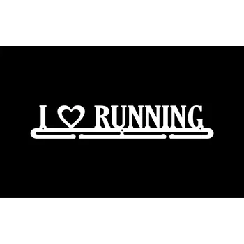 Věšák I Love Running #1 - BÍLÝ - Věšák na medaile 60 cm