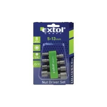 Sada nářadí EXTOL CRAFT Sada nástavců 6hrn. / 5-13mm bez magnetu