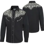 Stars and stripes Henry westernová košile černá