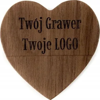 USB flash disk USB flash disk GRAVÍROVANÉ SRDCE Dřevěný 8 GB USB 2.0 Váš gravír Vaše logo