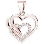 Olivie Stříbrný přívěsek RŮŽOVÁ SPOJENÁ SRDCE 3065 Ag 925; ≤1,4 g.