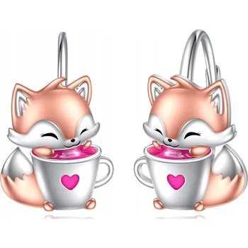 Náušnice Náušnice Mennica Bydgoska lišky stříbrné ryzost 925