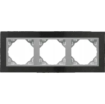 Elektrická zásuvka Trojitý Rámeček Efapel šedý