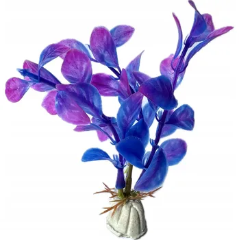 Dekorace do akvária UMĚLÁ ROSTLINA DO AKVÁRIA FIALOVÁ, akvarijní rostliny, DEKORACE, výška 10 cm