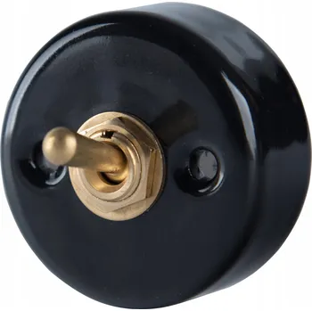 vypínač ORIENTÁLNÍ POVRCHOVÝ JEDNOPÓLOVÝ KERAMICKÝ VYPÍNAČ ČERNÝ OWNT1CB