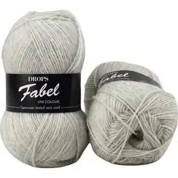 Příze Drops Fabel UNI 114 stříbrnošedá