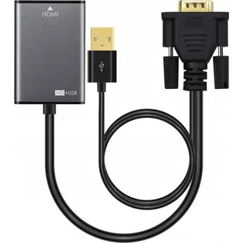 Video kabel MicroConnect adaptér VGA 15pin-HDMI M-F