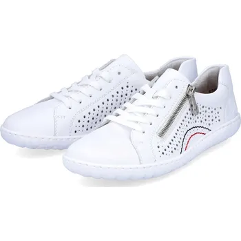 Dámské polobotky Dámské kožené tenisky 52824-80 Rieker bílé Barva: weiss, Velikost: 40
