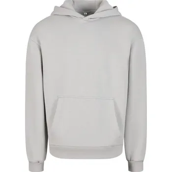Pánská mikina Build Your Brand Hebká pánská mikina přes hlavu Fluffy - Světlá asfaltová | XL