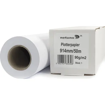 Kancelářský papír Papír do plotru v roli 914 mm x 50 m, 90 g/m², OD NETUNO, bílý, pro projekty a plány