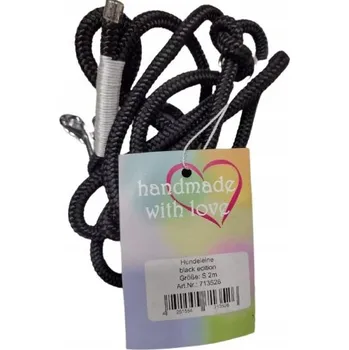 Vodítko pro psa TRENINGOVÉ VODÍTKO nastavitelné ČERNÉ ruční výroba S 2m