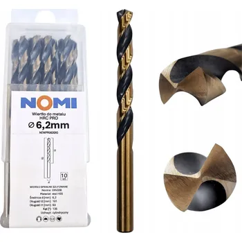 Vrták VRTÁK DO KOVU 6,2mm HRC PRO NOMI PRO OCEL, PLASTY, HLINÍK, DŘEVO