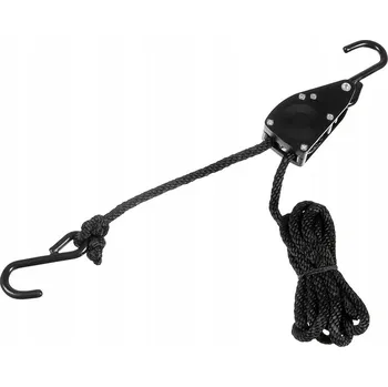Upínací popruh Napínací popruh s ráčnou MFH Ratchet Tie Down 6 mm x 2 m - Černý