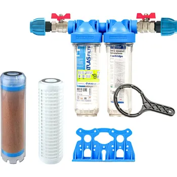 vodní filtr PRODO Sada filtru Senior 10" DUO. Komplet připojení 3/4". Filtrace nečistot, redukce železa a manganu