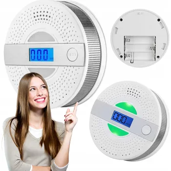 Detektor CO Detektor oxidu uhelnatého oxidu uhelnatého (CO) a kouře s LCD displejem JKD-512COM CE