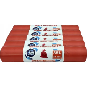 Pytle na odpadky Pytle na odpadkový lékařský odpad Pam-Folie 35 l, 25 ks