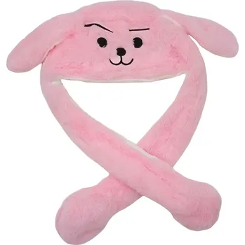 Čepice Disney Plyšová čepice s pohyblivýma ušima - Růžová příšerka