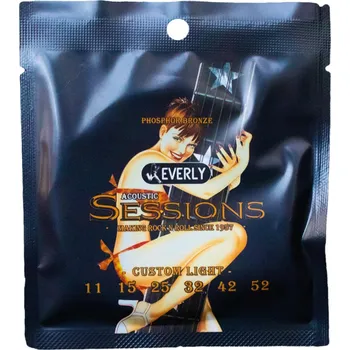 Strunný nástroj Struny pro akustickou kytaru Everly Acoustic Sessions Phosphor Bronze 11-52