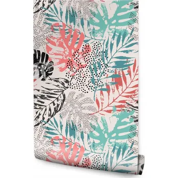 Fototapeta Tapeta na zeď do obýváku tropické listy tečky