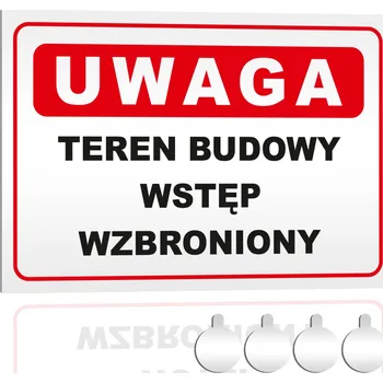 PVC tabulka POZOR STAVBA VSTUP ZAKÁZÁN 30x20 UV tisk + lepicí pásky