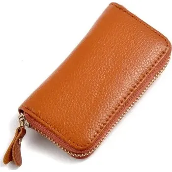 Peněženka Kožená vintage peněženka s klíčenkou | multifunkční pouzdro - hnědý