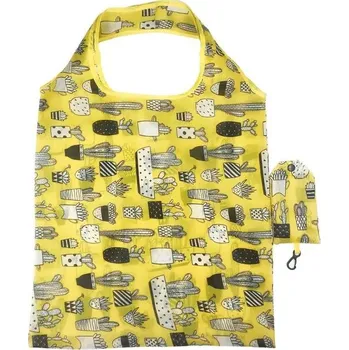 Nákupní taška Skládací nákupní taška z nylonu | ekologická taška - Žluť