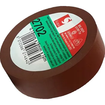 PVC páska 2702 15mm/10m hnědá SCAPA samozhášecí VDE UL EN60454, originál