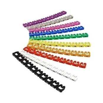 kabelová chránička Value Kabelový značkovač 10x10, čísla 0-9, 10 barev, 4-5,5mm - 25.99.5255